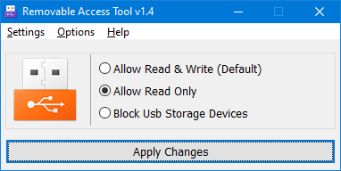 Ratool Read Only settings